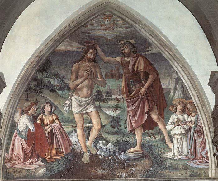 GHIRLANDAIO, Domenico Baptism of Christ oil painting picture